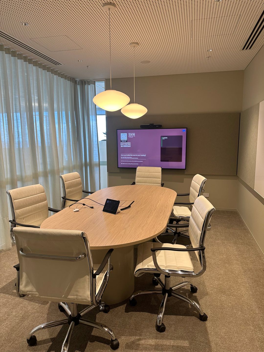 project in meeting room